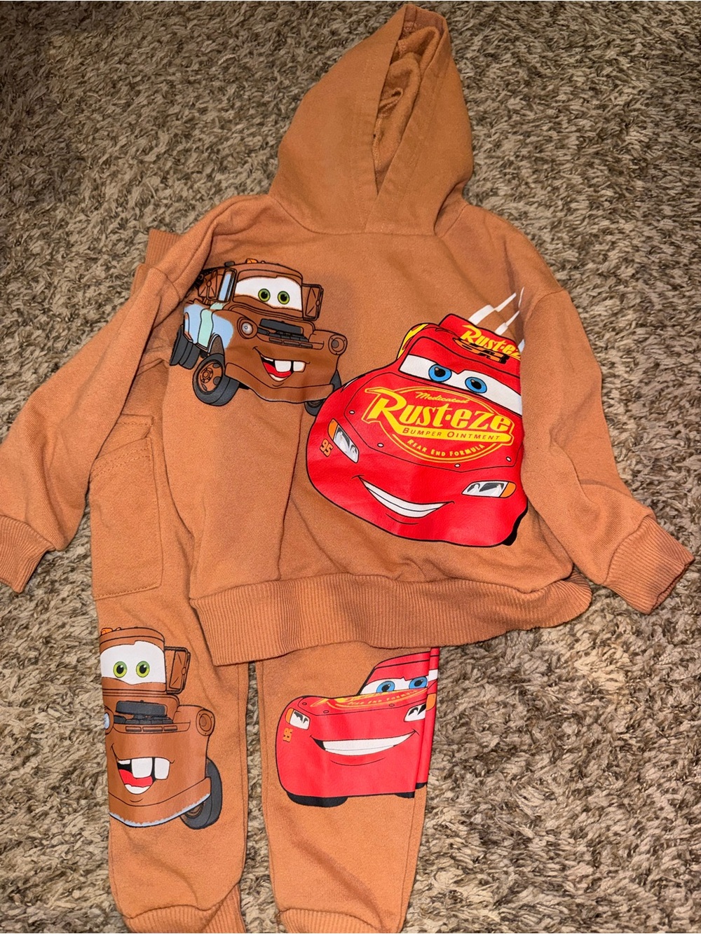 Disney Cars Rust-eze Hooded Sweatshirt & Joggers Set - 3T